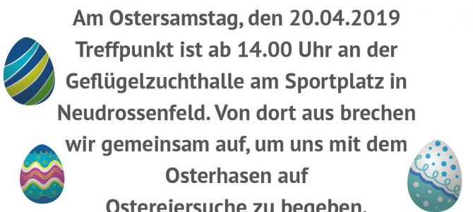 FuG-Ostereiersuche am Ostersamstag FuG-Ostereiersuche am Ostersamstag