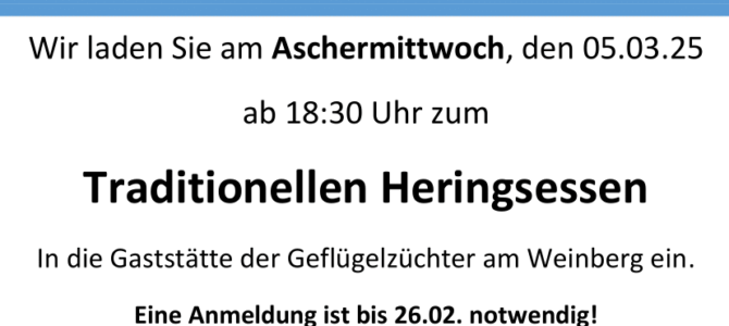 Traditionelles Heringsessen